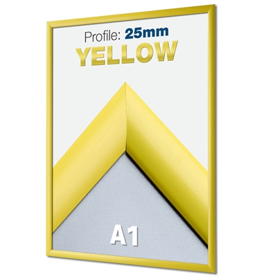 Gul Klikkramme med 25 mm profil - A1
