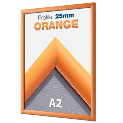 Oransje Klikkramme med 25 mm profil - A2