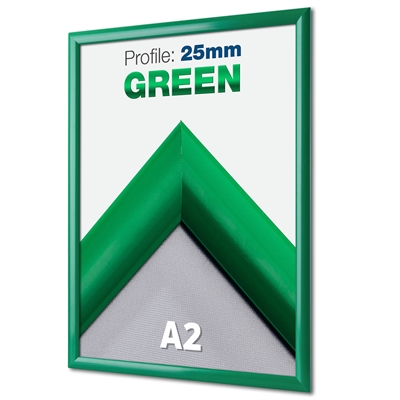 Grønn Klikkramme med 25 mm profil - A2