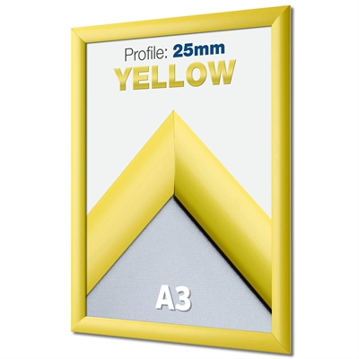 Gul Klikkramme med 25 mm profil - A3