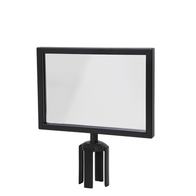 A4 tverrformat plakatramme til avsperringsstolper - Svart