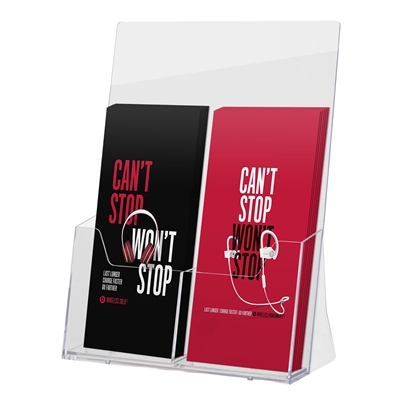 Akryl brosjyreholder til bord - 2 x M65
