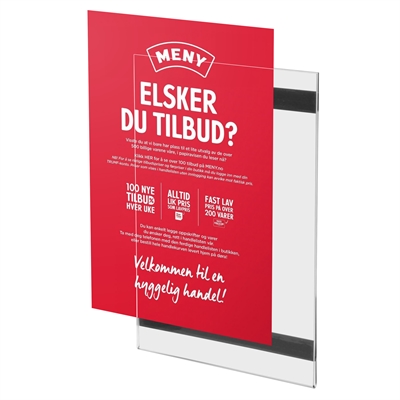 Akryl stående magnetisk plakatholder - A7