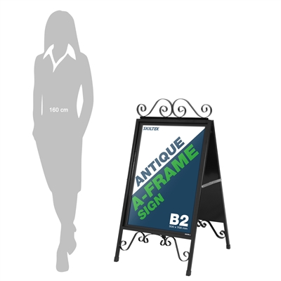 Antikk A-skilt - 50x70 cm