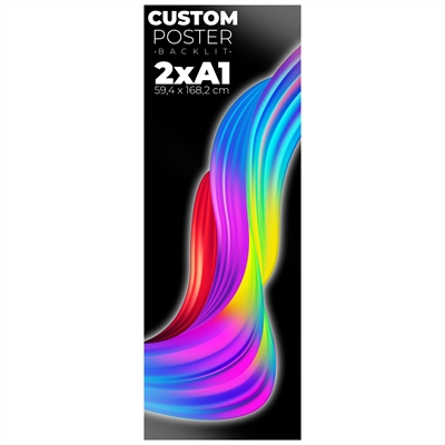 Backlight-plakat til lysrammer - 59,4 x 168,2 cm (2xA1)