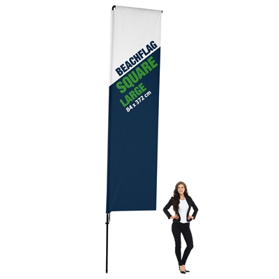 BeachFlagg Square - LARGE - 84x372 cm - Inkl. trykk 