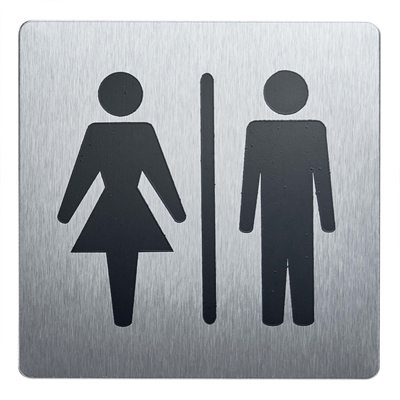 Dame/Herrertoalett Piktogram - 90x90 mm
