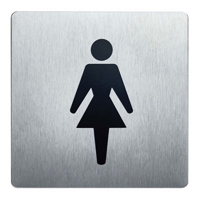 Dametoalett Piktogram - 90x90 mm