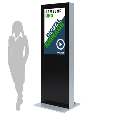 Dobbelsidig Digital Totem Skilt - Svart - 43''