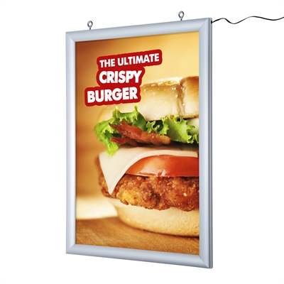 Dobbeltsidig LED plakatramme - A2