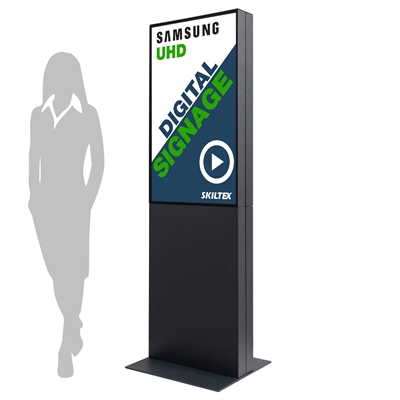 Smart-Line Dobbelsidet Totem Digitalskilt med 43" skjerm - Svart