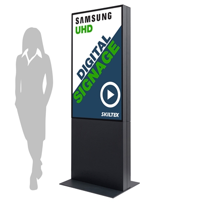 Smart-Line Dobbelsidet Totem Digitalskilt med 50" skjerm - Svart