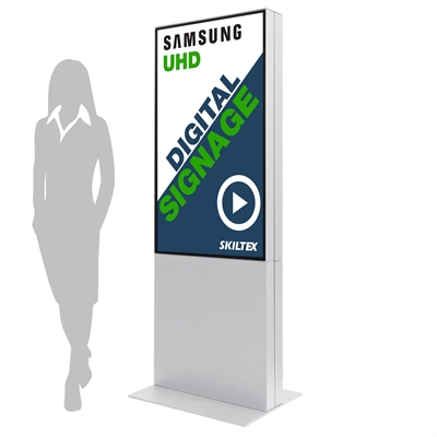 Smart-Line Dobbelsidet Totem Digitalskilt med 50" skjerm - Hvit