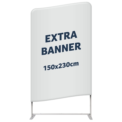 Ekstra banner til Zipper Wall Straight - 150x230 cm - Inkl. trykk på begge sider