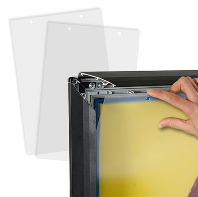 Frontplat til Sort LED Wind-Sign A1