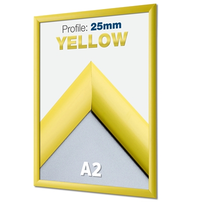 Gul Klikkramme med 25 mm profil - A2