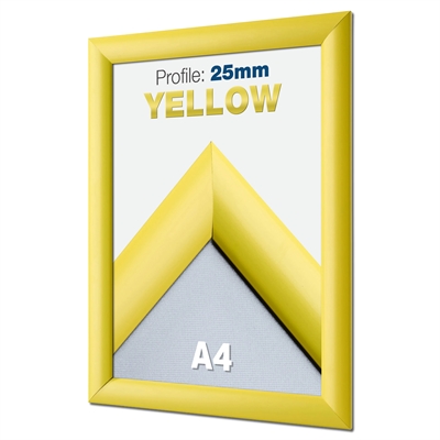 Gul Klikkramme med 25 mm profil - A4
