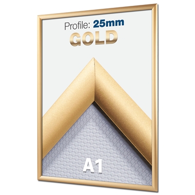 Gold klikkramme med 25mm profil - A1
