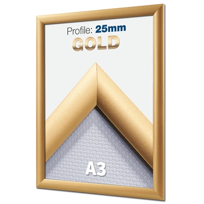 Gold klikkramme med 25mm profil - A3