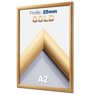 Gold klikkramme med 25mm profil - A2