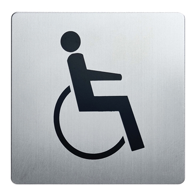 Handikaptoalett Piktogram - 90x90 mm