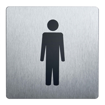 Herretoalett Piktogram - 90x90 mm