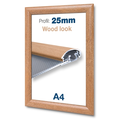 Klikkramme med trelook 25 mm profil - A4