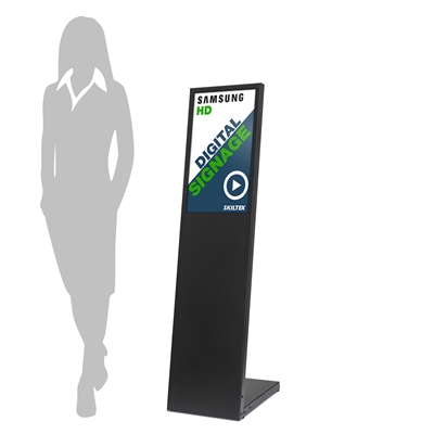 L-Stand Digitalt skilt med 24" Skjerm - Sort