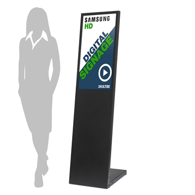 L-Stand Digitalt skilt med 32" Skjerm - Sort