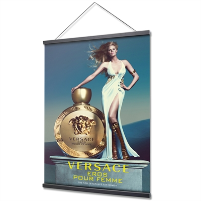 Magnetisk plakatoppheng med snor A4 – 21 cm | Svart