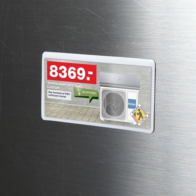 Magnetisk hylleforkant med lomme - 5,4 x 11,2 cm