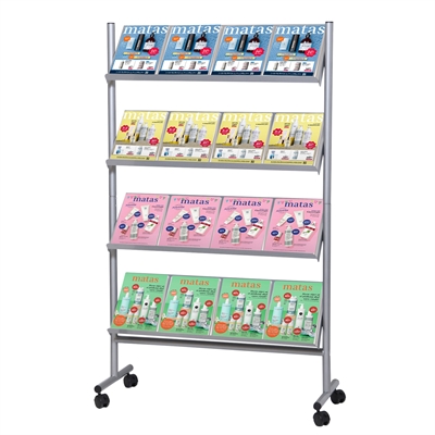 Mobil Brosjyrestativ på hjul - 16xA4