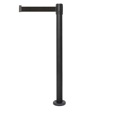 Monterbare svarte avspærringsstolper med bånd