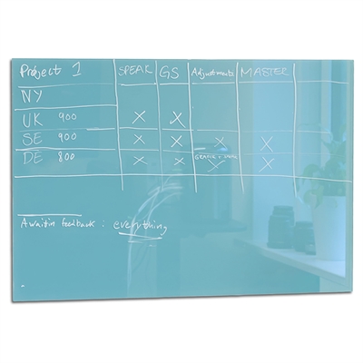 NAGA Magnetisk Lyseblå Glasstavle - 60x40 cm