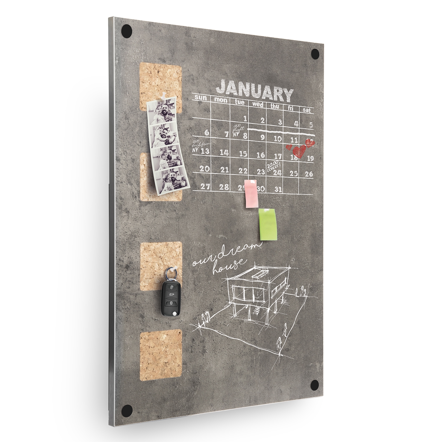 New-Yorker oppslags- kritt tavle til vegg - 40x60 cm