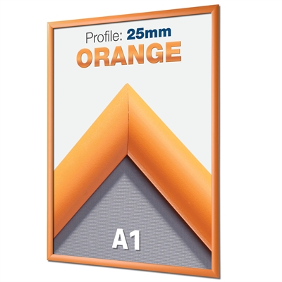 Oransje Klikkramme med 25 mm profil - A1