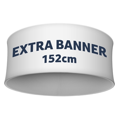 Ekstra banner til Zipper Takbanner Rund - 152 cm - Inkl. trykk på én side