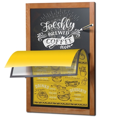 Magnetisk krittavle / plakatramme til vegg