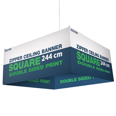 Zipper Takbanner Square - 244 cm - Inkl. trykk på begge sider