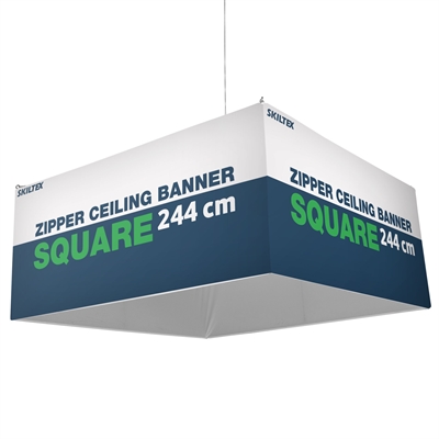 Zipper Takbanner Square - 244 cm - Inkl. Trykk