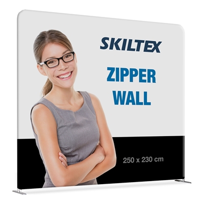Zipper Wall Straight - 250x230 cm - Inkl. Trykk på begge sider