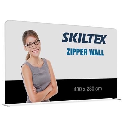 Zipper Wall Straight - 400x230 cm - Inkl. trykk på begge sider
