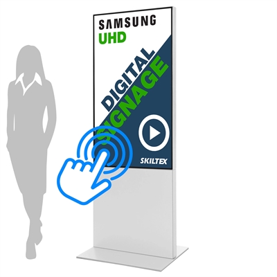 Smart-Line Totem Digitalskilt med 55" Touch skjerm - Hvit