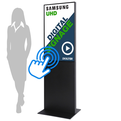 Smart-Line Totem Digital skilt med 43" touch skjerm - Svart