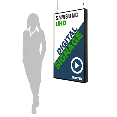 Smart-Line Wall - Digitale skilt for vegg / tak med 43" skjerm - Sort