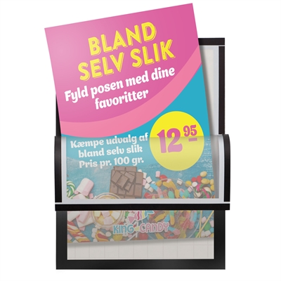 Selvklebende Magnetramme Svart - A4