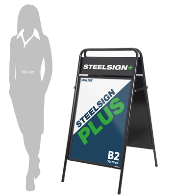 SteelSign PLUS Svart Gatebukk - 50x70 cm