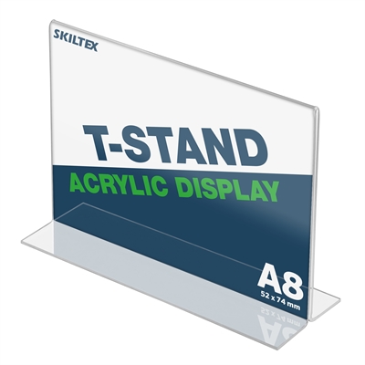 T-Stand Tverrformat Akrylholder - A8
