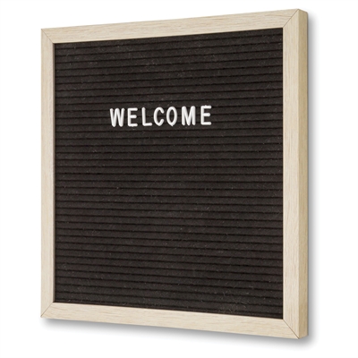 Teak bokstavtavle - 30x30 cm