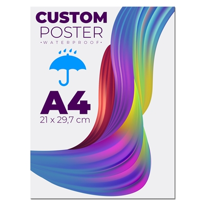 1 Stk. Utendørs vannfast plakat inkl. Trykk - A4